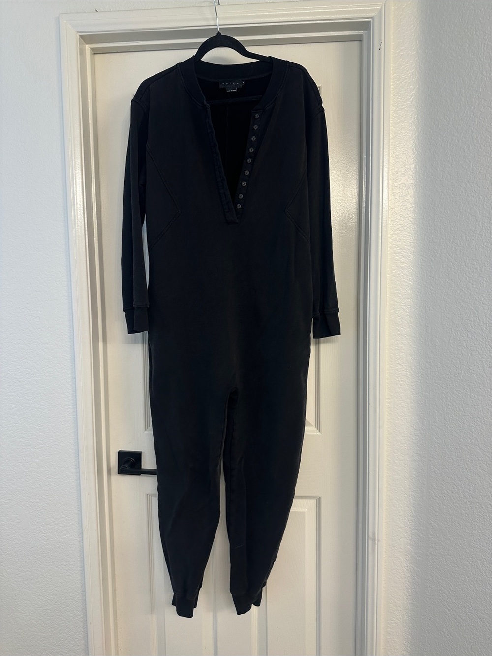 Hatch maternity deep V jumpsuit